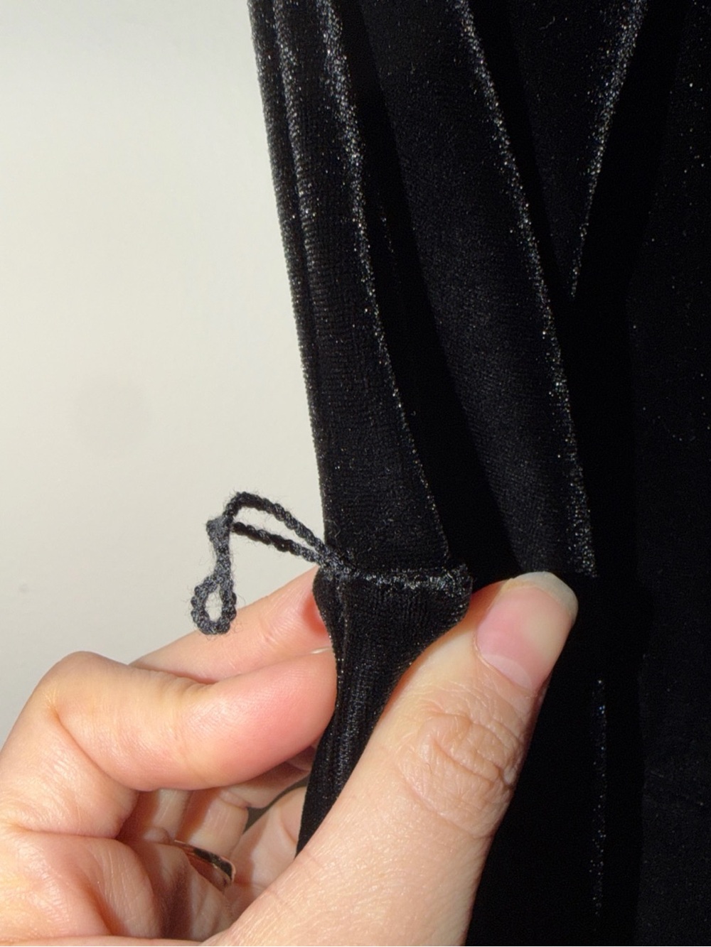 Express Black Velvet Strappy Jumpsuit - Picture 5 of 6
